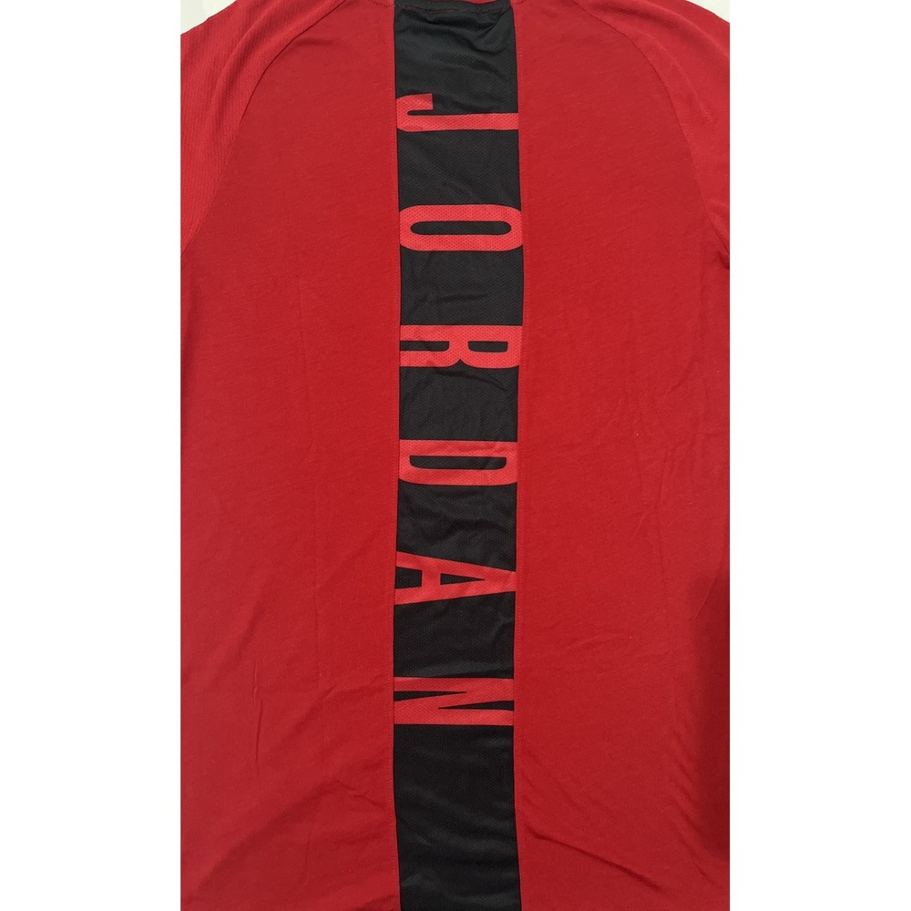 Jordan Sport Dri-Fit Men's Red Crew Neck Short Sleeve Jumpman Logo Tee L